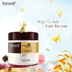 Karseell etiqueta privada personalizada aceite de argán vitamina C hidrata y repara el cabello 500ml mascarilla natural para el cabello