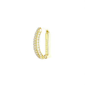 Orecchini a Cerchio E43460D Placcati Oro in Lega di Zinco con Cristalli e Strass, Gioielli Trendy da Donna - Product Image 1