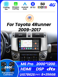 M6 <span class=keywords><strong>Pro</strong></span> gps voiture 4g 5g wifi 2000*1200 Qled écran av vidéo lecteur de voiture pour toyota 4runner 2009-2017 bt 5.1 - Product Image 6