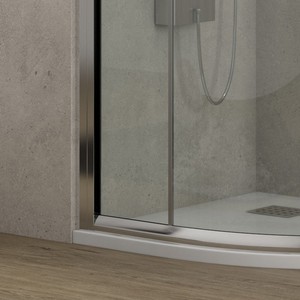Kamalu K400 Box Doccia Semicircolare 90x90cm Altezza 180cm Porta Scorrevole in Vetro Trasparente Senza Telaio per Bagno 6mm - Product Image 3