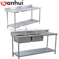 Table de travail pliante en acier inoxydable pour restaurant, pour cuisine