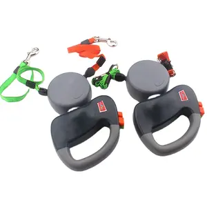 Chất Lượng Cao Giao Hàng Nhanh Thời Trang Recractable Kép Dog Leash Cho 2 Con Chó