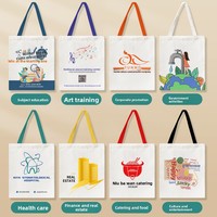 Sac fourre-tout en toile personnalisable avec logo imprimé pour la publicité et l'éducation scolaire - Style moderne et tendance