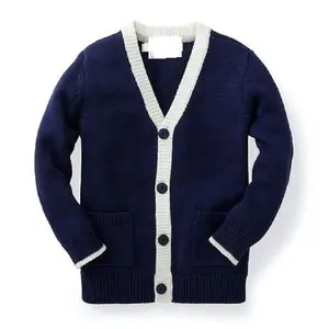 Factory custom oem autumn winter men's shrug knit sweater long sleeve custom letterman cardigan