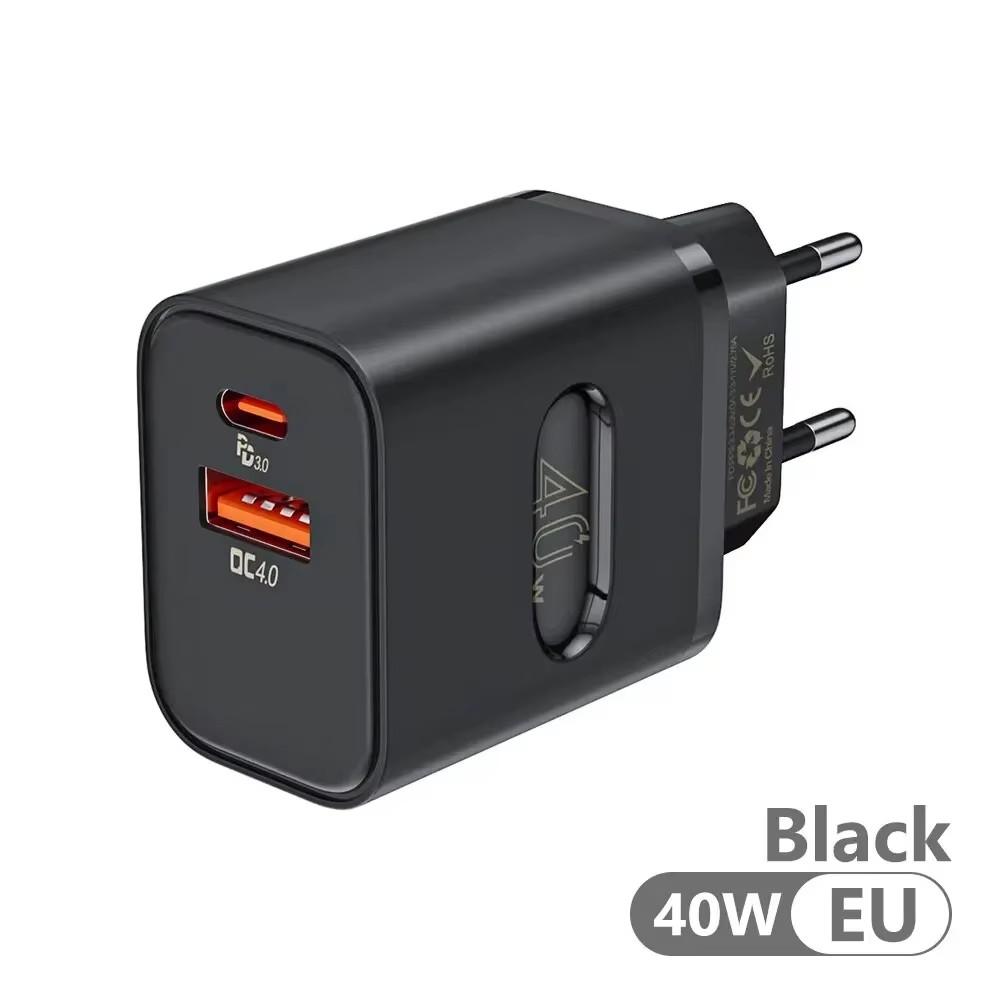 Cargador negro para la UE