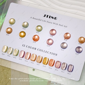 Collection de vernis gel effet œil de chat JTING haute densité 12 couleurs, poudre flash, vernis à ongles gel œil de chat, ODM, marque privée personnalisée - Product Image 5