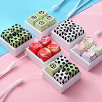 Porte-clés en plastique avec bouton fidget, capuchon de clavier mignon, jouet à presser avec son, anti-stress, pendentif à presser, cadeau