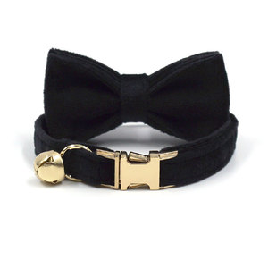 Nouveau collier pour chat en velours léger et doux, joli collier pour chat en velours noir, peut être gravé au laser avec le nom, colliers pour chatons - Product Image 3