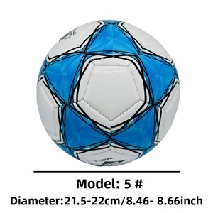 ฟุตบอลเย็บด้วยเครื่องจักร รูปดาวห้าแฉก สีขาวน้ำเงิน เบอร์ <span class=keywords><strong>4</strong></span> เบอร์ 5 สำหรับนักเรียนระดับประถมและมัธยม ขายส่งข้ามพร<span class=keywords><strong>ม</strong></span>แดน - Product Image 3