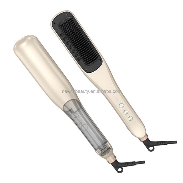 Professional Hair Tyling Tools Salon Steam Styler Hot Mist Nourish Hair Care Water Tank Steam Hair Straightener Brush