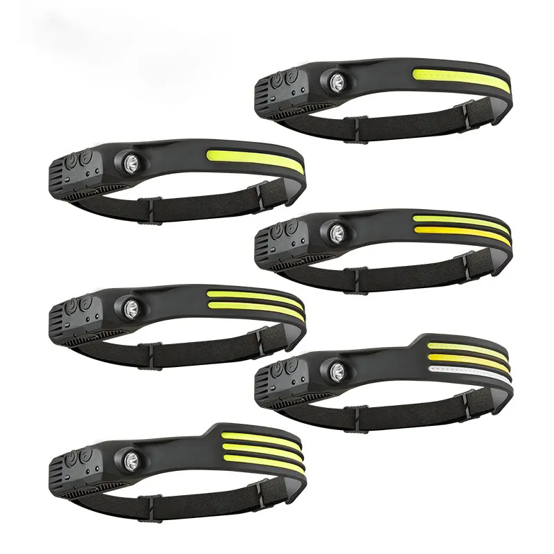 RTS AT Portable Rechargeable Head lamp XPE COB Outdoor Running Climbing Working Waterproof Sensor LED Headlight Headlamp