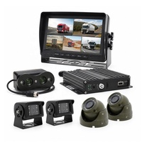 DVR Móvil 4G GPS de 4 Canales, Sistema de Cámara Contadora de Pasajeros para Autobús, Sistema de Gestión de Flota y Tráfico, Grabador de Video, Sistema de Seguridad WiFi