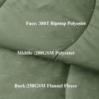 Couverture compacte gonflable imperméable en polyester Ripstop 380T, veste-couverture à capuche pour pique-nique en plein air, idéale pour le camping et la randonnée