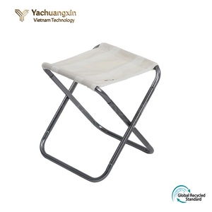 Foldable Aluminum Outdoor Chair Square Minimalist Design Oxford Fabric Camping <b>Garden</b> Use Lightweight Portable <b>Stool</b> - Product Image 5