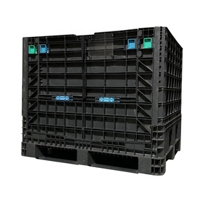 Large Pallet Box Plastic Collapsible Pallet Bulk Liquid Packaging Storage Box with Lid