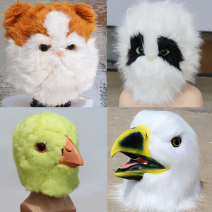 Máscara de Husky de Peluche, Talla Única, Disfraz de Halloween, Cosplay, Accesorio de Cabeza de Animal - Product Image 5
