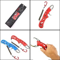 Pince de pêche en alliage d'aluminium très vendue avec corde de sécurité et pince à poisson, accessoires de pêche portables et durables pour la pêche en rivière
