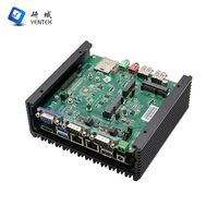 Komputer tertanam Intel 10210U Dual RJ45 LAN Dual RS232 485 COM HD tampilan VGA SIM VESA industri tanpa kipas Pc Mini