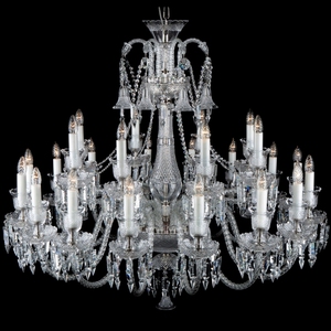 Lámpara de Araña de Cristal Decorativa Personalizada para Bodas, con Pantallas de Tela Blanca de Lujo, Estilo Baccarat - Product Image 4
