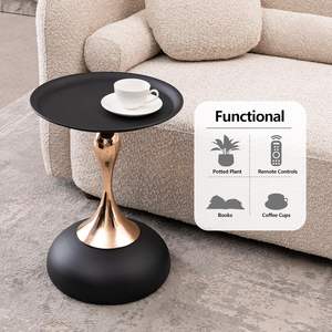 Table d'appoint en métal durable de haute qualité pour l'intérieur et l'extérieur Design moderne Léger Facile à assembler Plusieurs couleurs disponibles - Product Image 4