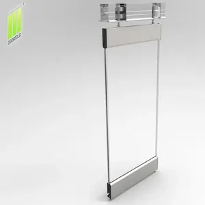 Guangzhou factory frameless glass folding doors interior sliding folding glass partition