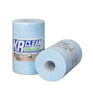 High Absorbency Vietnamese <b>Disposable</b> Kitchen Rolls Spunlace Non-Woven Fabric Cleaning <b>Cloths</b> - Product Image 1