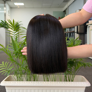 8" Straight 2x6 HD Closure Bob <b>Wig</b> Natural Black Human Hair Pre Plucked Hairline Glueless Free Part Short Bob <b>Lace</b> <b>Wig</b> - Product Image 2