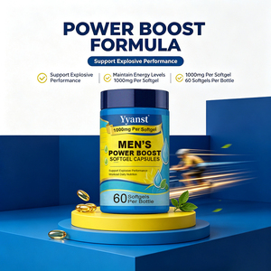 Complément alimentaire naturel Power Boost 1000mg en gélules molles pour hommes, 60 unités, pour soutenir l'entraînement et la vitalité quotidienne, améliore la vitalité physique masculine - Product Image 3