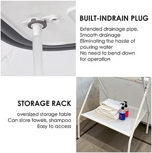 Portable 2-en-1 <span class=keywords><strong>pliable</strong></span> en plastique écologique carré <span class=keywords><strong>douche</strong></span> <span class=keywords><strong>baignoire</strong></span> élevée bain toilettage Station couvercle chiens intérieur extérieur - Product Image 4