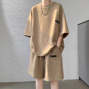 Pigiama in Fibra di Poliestere Ecologica da <span class=keywords><strong>Uomo</strong></span>, Estivo, di Tendenza, Stile Hong Kong, Sottile, Casual, Sportivo - Product Image 1