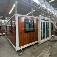 Maison conteneur en acier extensible de 40 pieds, préfabriquée, compacte, pour usage scolaire, villa, magasin, appartement, hôtel, restaurant, logement pour personnes âgées, camping, salle de classe