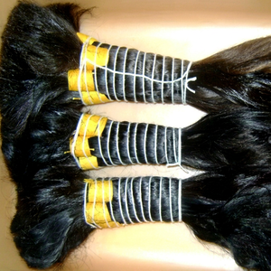 Extensions de cheveux indiens Remy 100% naturels, lisses, ondulés, bouclés, crépus, tissage double machine, 100g, prêts à la permanente - Product Image 1