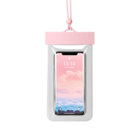 Coque de téléphone portable étanche en PU pour iPhone Écran tactile accessible Transparent scellé Équipement de natation et de rafting de plongée
