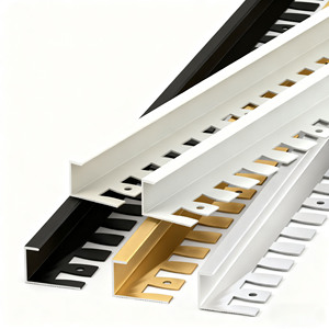 แถบขอบกระเบื้องอลูมิเนียมแบบทันสมัย-แถบตกแต่งโลหะงอได้กรอบขอบผนังสำหรับใช้ในบ้าน/เชิงพาณิชย์ - Product Image 1