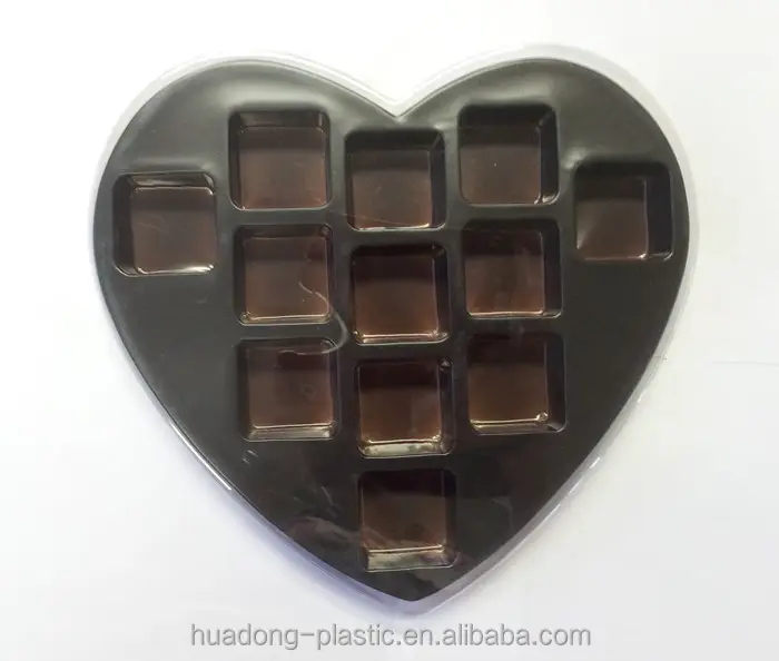 プラスチック製の高級ハート型チョコレート包装箱