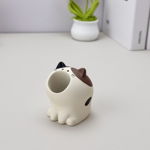 Porte-stylos et crayons mignon en résine, motif animaux (chat, <span class=keywords><strong>chien</strong></span>, dinosaure, lapin), mini rangement pour bureau, décorations <span class=keywords><strong>de</strong></span> bureau, petit support pour stylos et crayons. - Product Image 1