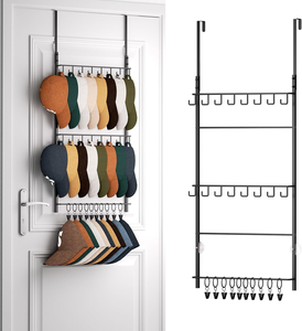 Estante de almacenamiento metálico multifuncional y moderno para colocar detrás de la puerta, para usar en la entrada de una habitación del hogar. - Product Image 1