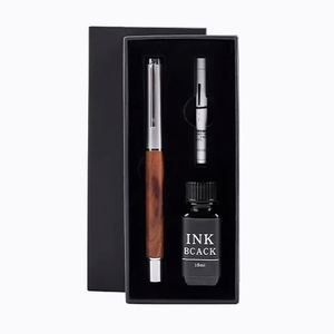Luxury Customized Logo & Color Handmade Durable Fountain Pen Ink Corporate <b>Gift</b> <b>Set</b> for Men's Calligraphy 0.5mm Writing Diameter - Product Image 5