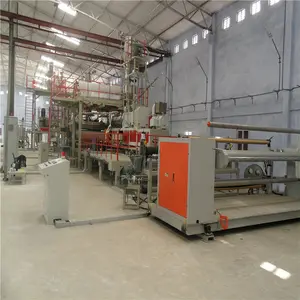 Plastik ekstruder tpo su geçirmez membran makinesi pvc branda makinesi, pvc esnek afiş üretim hattı