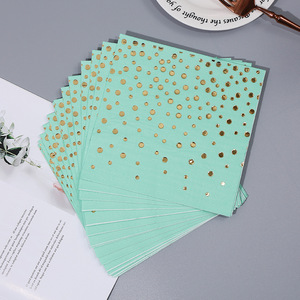 Servilletas de papel de 3 capas con estampado de lunares dorados personalizados, servilletas de estilo moderno para hoteles, restaurantes, celebraciones de fiestas - Product Image 3