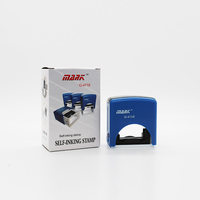 Rectangle 47*18mm marque auto-encreur bleu bureau joint automatique automatique caoutchouc Stamos