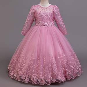 All'ingrosso In-Stock per bambini abito In pizzo a maniche lunghe <span class=keywords><strong>farfalla</strong></span> abito <span class=keywords><strong>da</strong></span> passerella per ragazze regalo di natale - Product Image 1