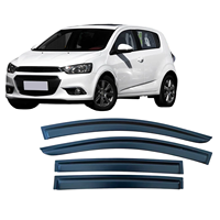 Visera para Ventana Lateral para CHEVROLET AVEO 2012-2018 HATCHBACK, Protector de Lluvia, Deflector de Ventilación Lateral, Protección Contra la Intemperie, Montaje Exterior con Cinta Adhesiva
