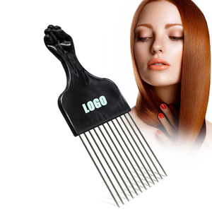 Peine <span class=keywords><strong>Afro</strong></span> de Dientes Largos para Peinar y Estilizar el Cabello, Cepillo para Cabello Rizado, Accesorio de Estilismo para Salón, Peine OEM con Logotipo Personalizado - Product Image 6
