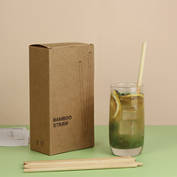 Pailles en bambou écologiques jetables et réutilisables AHEVEN - Compostables, durables, logo personnalisé disponible, en promotion