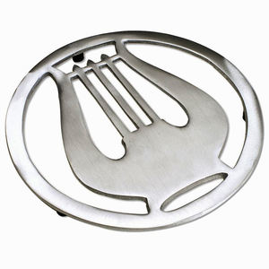 Dessous de plat en fonte d'aluminium argenté pour cuisine et salle à manger Plat chaud décoratif romantique - Product Image 1