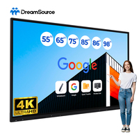 Pizarra Interactiva Inteligente para Aula, 55-110 Pulgadas, 4K UHD, 40 Puntos Táctiles, Android/Windows, Paneles de Enseñanza Escolar, Cámara de 48MP