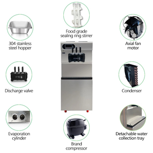 Máquina para Hacer Helados Suaves de 25-28L/H, Máquina Comercial para Hacer Helados - Product Image 4
