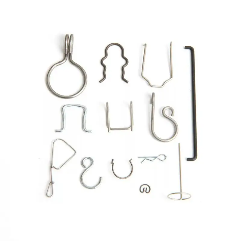 Custom SUS 304 301 316 spring steel black coating wire forming bending fastener hinge cotter pins spring clips