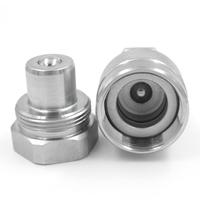 KZE-B 3/8" NPT Raccord rapide hydraulique à filetage verrouillable haute pression en acier au carbone zingué
